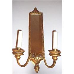 PAIR IF GILDED MIRRORED SCONCES #1209750