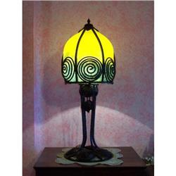 IRON GLASS FRENCH SHELF LAMP  #1209804
