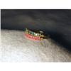 Image 1 : Estate 14K YG Gold Emerald Ruby Stacking Ring #1209925