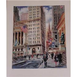 Kamil Kubik, Wall & Broad Streets, Serigraph  #1210070