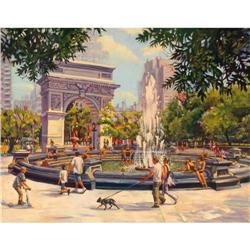 Michele Byrne, Washington Sq, Canvas Print #1210081