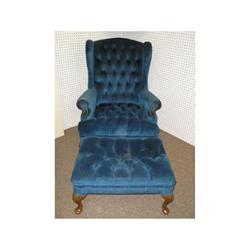 Winged-back Chair with Ottoman #1210099