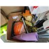 Image 2 : 3 BOXES OF HALLOWEEN DECOR, CAULDRONS, CRASHED WITCHES