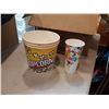 Image 2 : BOX OF DISPOSABLE CUPS, NAPKINS, POPCORN BUCKETS AND BAGS, BURGER WRAPPERS