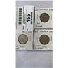 Image 2 : 7 CANADIAN SILVER QUARTERS 1937 - 1943 WAR YEARS .800 SILVER
