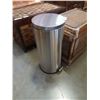 Image 1 : LARGE STAINLESS GARBAGE CAN W/ FOOT PEDAL