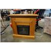 Image 2 : OAK MANTLE WITH ELECTRIC FIREPLACE