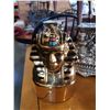 Image 2 : MICHTERS PHARAOH DECANTER AND 2 HEAVY METAL CHERUB STANDS