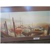 Image 2 : Watercolor on paper "Boats at dock misty morning" signed McKay faintly