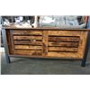 Image 2 : BRAND NEW MODERN INDUSTRIAL STYLE MEDIA CABINET - RETAIL $249