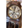 Image 2 : MIGNON MADE IN GERMANY ANTIQUE WALL CLOCK W/ BEVELLED GLASS DOOR, PENDULUM W/ KEY