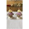 Image 8 : 2 POKOKO FIGURES, DAVENPORT VASE, AND SILVER TONE DISH SET IN CASE