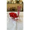 Image 1 : ART GLASS BOWL AND ART GLASS VASE