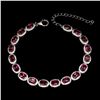 Image 2 : Natural 6x4mm AAA Pink Topaz Bracelet