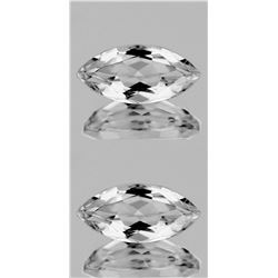 NATURAL WHITE AQUAMARINE PAIR 15X7 MM