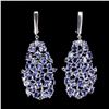 Image 1 : Natural Unheated Oval Tanzanite Earrings