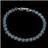 Image 2 : Natural  Aaa Neon Blue Apatite Bracelet