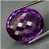 Image 1 : Natural Amethyst Oval Checkerboard 56.78 Ct - Untreated