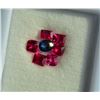 Image 1 : Natural Vivid Red Rare Burma Jedi Spinel & Sapphire