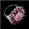 Image 3 : Natural  Pink Ruby Rhodolite Garnet Ring