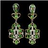 Image 1 : Natural Tsavorite Garnet Fashion Earrings
