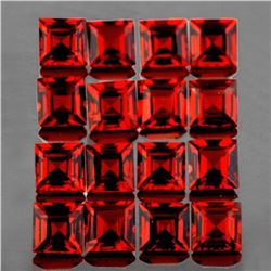 Natural Red Mozambique Garnets 50 Pcs{Flawless-VVS1}