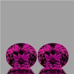 Natural AAA Magenta Purple Rhodolite Garnet Pair