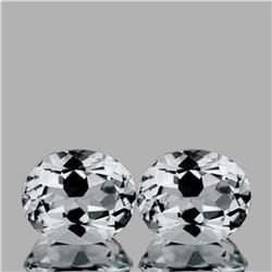 Natural White Aquamarine Pair 8x6 MM - FL