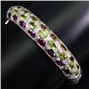 Image 1 : Natural Citrine, Peridot & Rhodolite Garnet Bangle