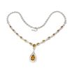 Image 2 : Natural Unheated  Pear Citrine Necklace
