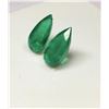 Image 2 : Natural Pear Colombian Emerald Pair - GRS Certfied