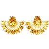 Image 1 : NATURAL 9X7MM ORANGISH YELLOW CITRINE Earrings