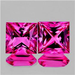 Natural Princess Hot Pink Topaz pair{Flawless-VVS1}