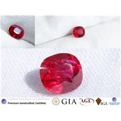 Ruby Vivid Red, unheated, minor flaw, GIA 0.759 ct
