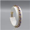 Image 1 : Sparkling 9.08 Ct Amethyst Diamond 18 Kt  Bracelet