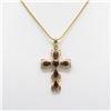 Image 2 : BEAUTIFUL 14 KT GOLD PLATED CROSS PENDANT