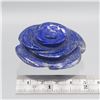 Image 4 : HAND CARVED 335 CT BLUE LAPIS LAZULI ROSE FIGURINE