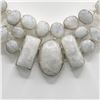 Image 2 : LUMINISCENT 235 CT NATURAL MOONSTONE NECKLACE