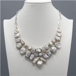 Beautuiful 205 Ct Natural Biwa Pearl Necklace