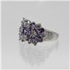 Image 2 : Beautiful 11.5 Ct. Diamond and Amethyst Ring