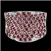 Image 1 : Natural Unheated Round Rhodolite Garnet Ring