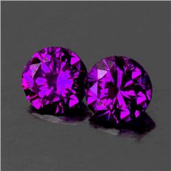 Natural Reddish Purple Sapphire Pair[Flawless-VVS]