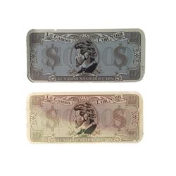 James Bond Saga The World is Not Enough (1999) Prototype Casino Plaques Movie Props