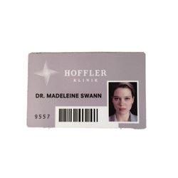 James Bond Saga Spectre (2015) Dr. Madeleine Swann Hoffler Klinik Card Movie Props