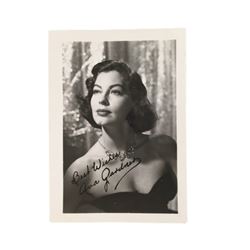 Ava Gardner Publicity Photo Signed