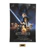 Image 1 : Carrie Fisher Signed Star Wars: Return of the Jedi Poster with Piece of Debbie Reynolds Dance Studio