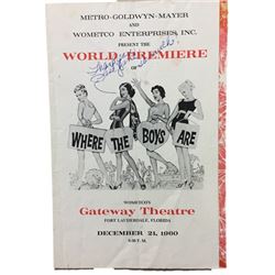 Signed Where the Boys Are (1960) Program