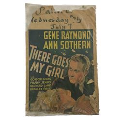 There Goes My Girl (1937) Window Card Movie Poster