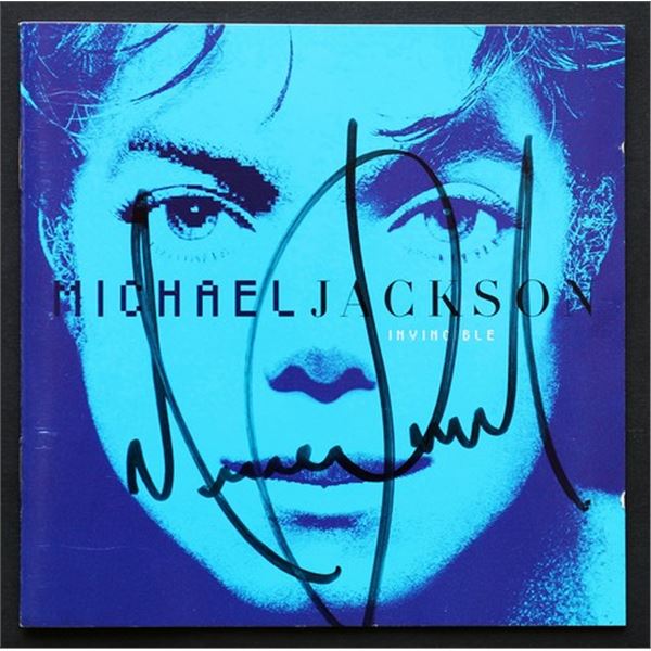 Michael Jackson Signed Invincible CD Booklet Cover