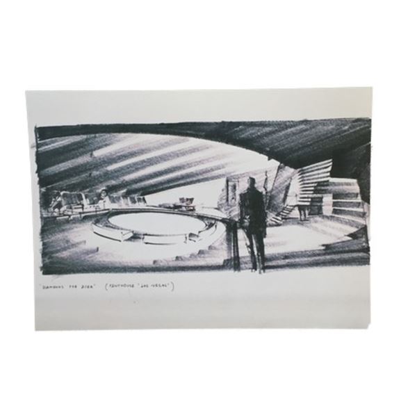 Diamonds Are Forever Ken Adam Technical Drawing
